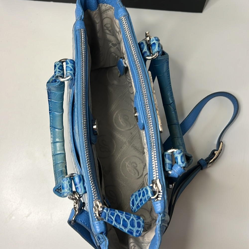 Brighton Crocodile Embossed Leather Crossbody Bag - Picture 12 of 16